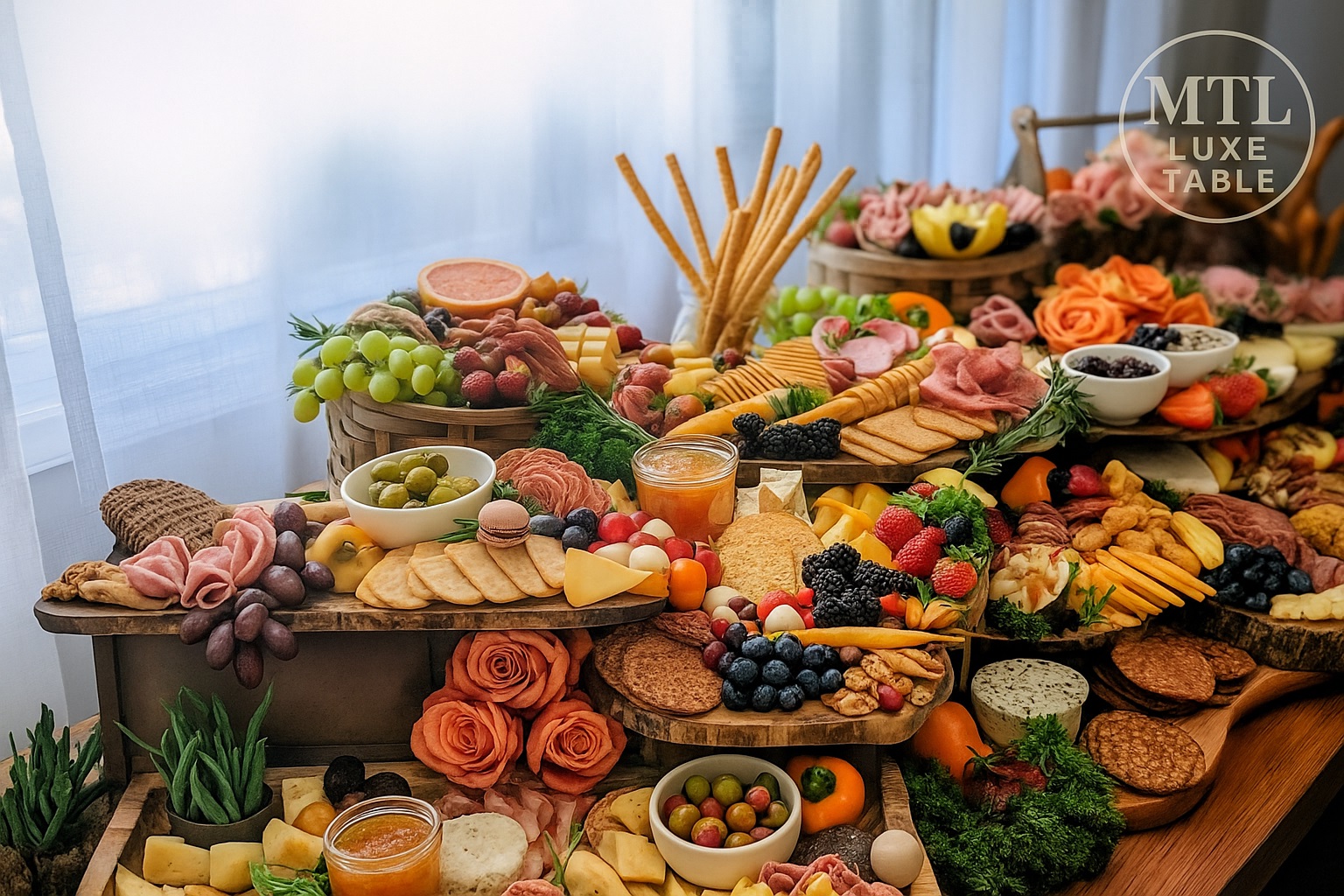 luxe graze by platter & graze | fig butter, grazing... MTL LUXE TABLE — Elegant Grazing & Luxury Event Styling